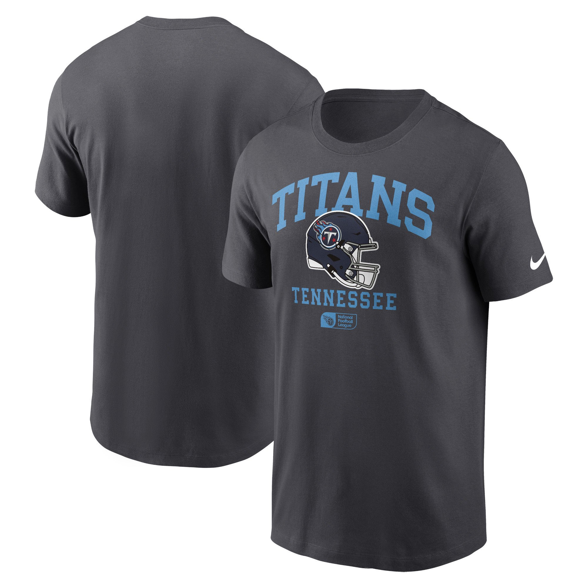 Men's Tennessee Titans Anthracite Helmet Essential T-Shirt Men's Tennessee Titans Anthracite Helmet Essential T-Shirt